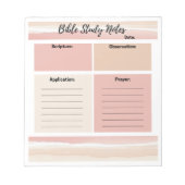 Notizen zur Blush Tones Bible Study Notizblock (Vorderseite)