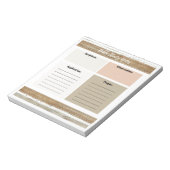 Notizen zur rustikalen neutralen Bibelstudie Notizblock (Rotiert)