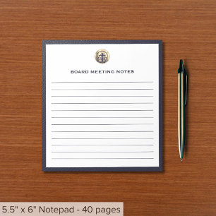 Notizen zur Sitzung des Blue Board für Schiffe Notizblock