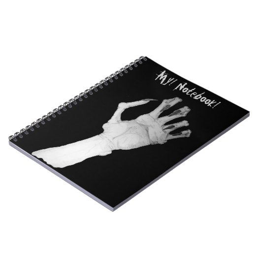 Notizheft mit beängstigender grauenhafter Monsterh Notizblock (Linke Seite)