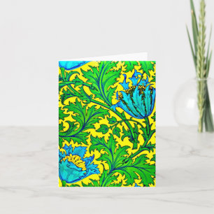 Notizkarte-Antiker Stoff/Mode-William Morris 2 Karte