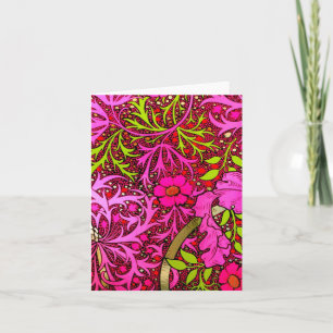 Notizkarte-Antiker Stoff/Mode-William Morris 30 Karte