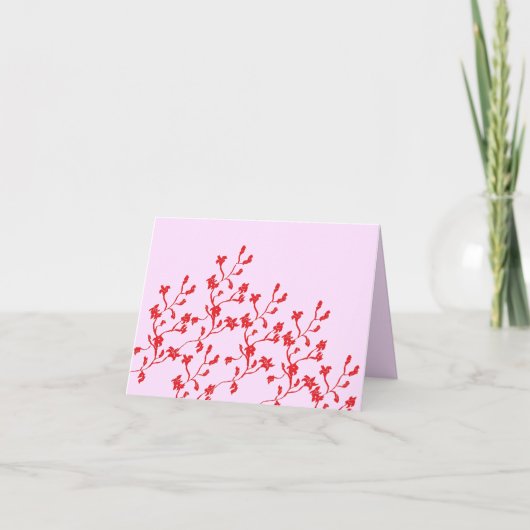Notizkarte : Chinesische Blumen (Vorderseite)