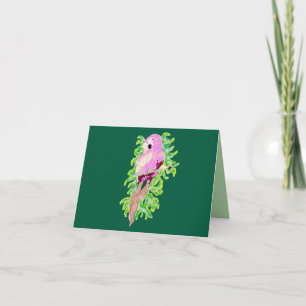 Notizkarte Exotischer Vogel .