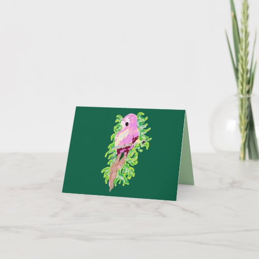 Notizkarte Exotischer Vogel . (Vorderseite)