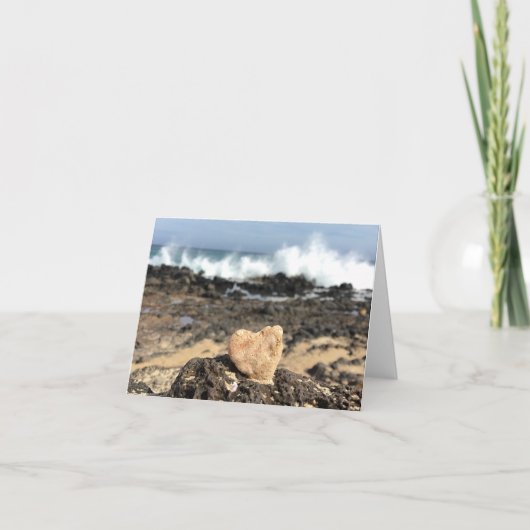Notizkarte für das Strandherz (innen leer) Karte (Vorderseite)