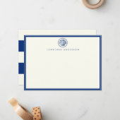 Notizkarte für den Seashell-Flat-Korrespondenz der Mitteilungskarte (Vorderseite/Rückseite Beispiel)