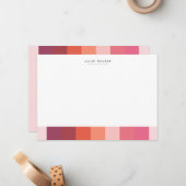 Notizkarte für moderne minimalistische Farbblöcke Mitteilungskarte (Vorderseite/Rückseite Beispiel)