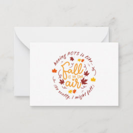 Notizkarte für Posts Fall Theme Mitteilungskarte