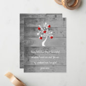 Notizkarte für rote Herzklopfen Mitteilungskarte (Vorderseite/Rückseite Beispiel)