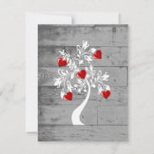 Notizkarte für rote Herzklopfen Mitteilungskarte (Rückseite)