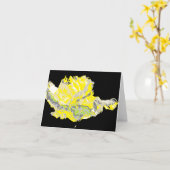 Notizkarte im Inneren/Rose leer Karte (Gelbe Blume)