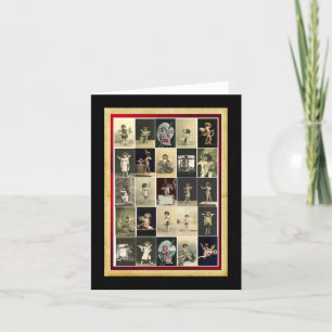 Notizkarte - Kunst der Liebe - Vintage Cupids Feiertagskarte