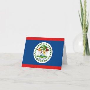 Notizkarte mit der Flagge von Belize Karte