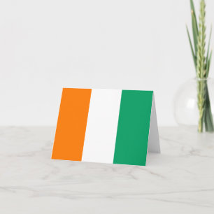 Notizkarte mit Flagge der Elfenbeinküste Karte