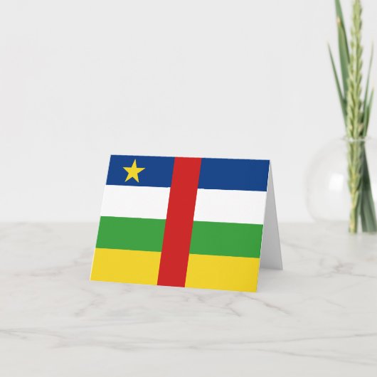 Notizkarte mit Flagge der Zentralafrikanischen Rep Karte (Vorderseite)