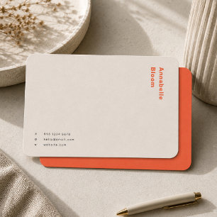 Notizkarte Retro orangene Briefpapier-Notizkarte Mitteilungskarte