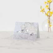 Notizkarte "Schneegeflügel" Karte (Gelbe Blume)