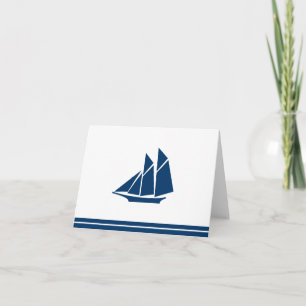 Notizkarte Segelboot Dankeskarte