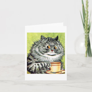 Notizkarte 'Teetassen-Katze' von Louis Wain Karte