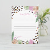 Notizkarte "Wild One Leopard Time Capsule" Dankeskarte (Stehend Vorderseite)