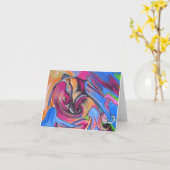 Notizkarten für den rosa Mond Karte (Gelbe Blume)