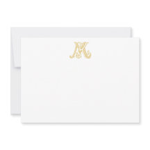 Notizkarten KM-Monogramm oder MK-Monogramm