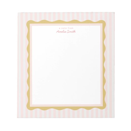 Notizkarten mit Streifen Notizblock (Vorderseite)