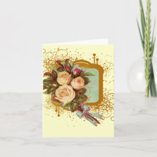 Notizkarten mit viktorianischem Rosenbouquet Karte