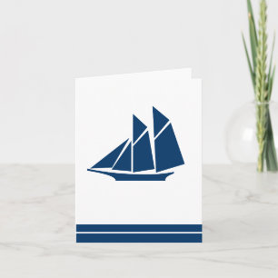 Notizkarten-Segelboot Dankeskarte