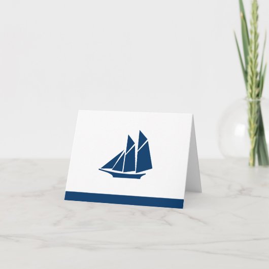 Notizkarten-Segelboot Dankeskarte (Vorderseite)