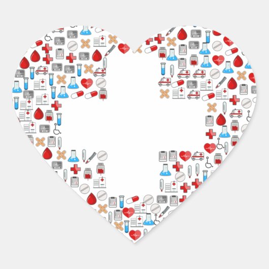 Notizkleber in Herzform Erste Responder Herz-Aufkleber (Vorderseite)