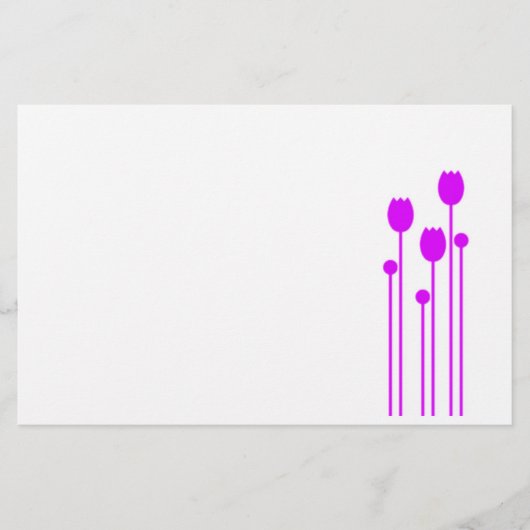 Notizpapier design tulpe lila Briefpapier pink (Vorderseite)