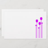 Notizpapier design tulpe lila Briefpapier pink (Vorne/Hinten)