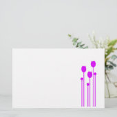 Notizpapier design tulpe lila Briefpapier pink (Stehend Vorderseite)