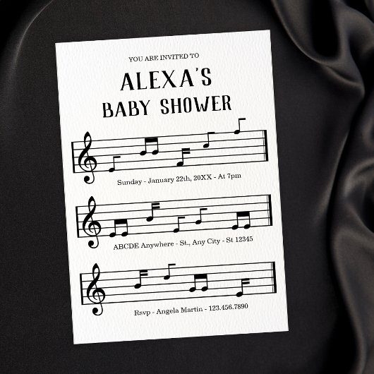 Notizzettel Babydusche Einladung