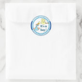 Notizzettel - Es ist ein Junge! Runder Aufkleber (Tasche)