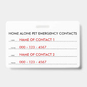 Notkontakt Ausweis (Back)