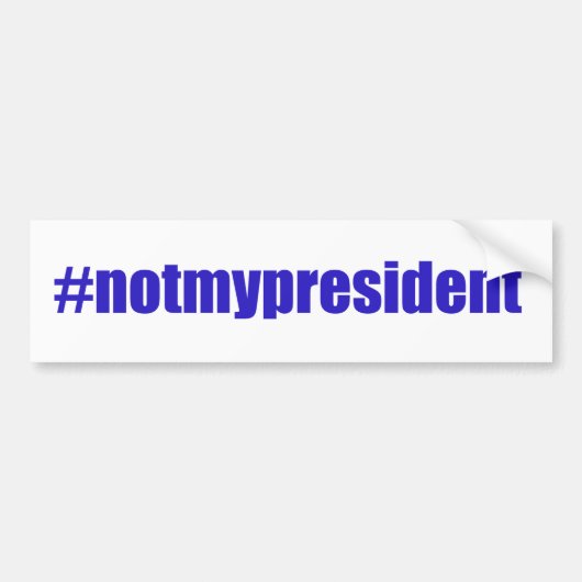 #notmyPresident Autoaufkleber (Vorne)