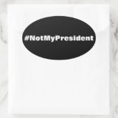 #NotMyPresident Protest Ovaler Aufkleber (Tasche)