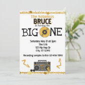 Notorious Big One Hip Hop 1st Birthday Einladung (Stehend Vorderseite)