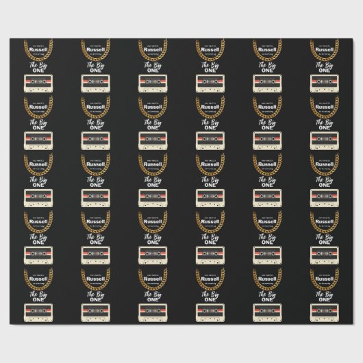 Notorious One 1st Birthday Black Geschenkpapier (Saum)