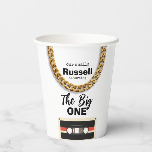 Notorious One 1st Birthday Pappbecher (Rückseite)