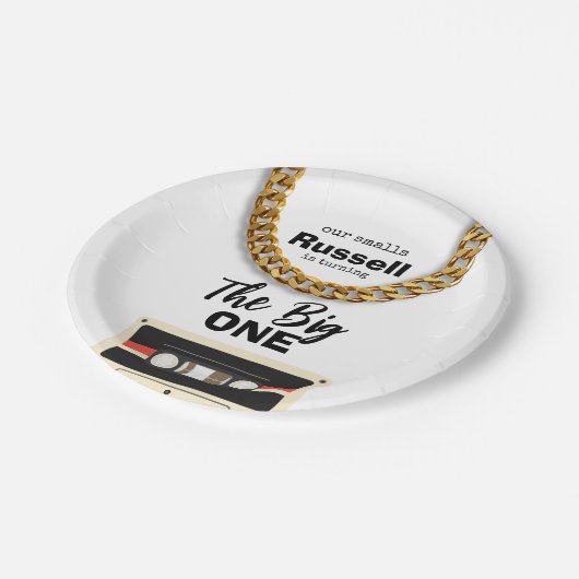 Notorious One 1st Birthday Pappteller (Schrägansicht)