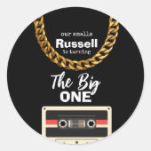 Notorious One 1st Birthday Runder Aufkleber (Vorderseite)