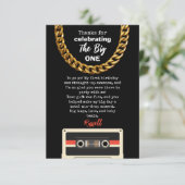 Notorious One 1st Birthday Thank You card Dankeskarte (Stehend Vorderseite)