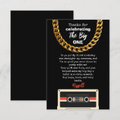 Notorious One 1st Birthday Thank You card Dankeskarte (Vorne/Hinten)