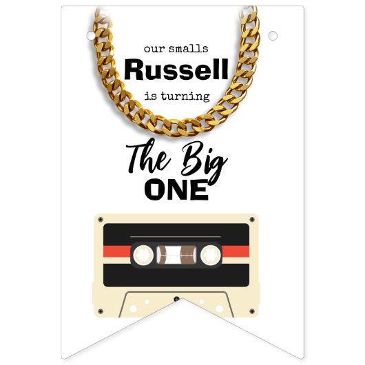 Notorious One 1st Birthday Wimpelkette (Erste Fahne)