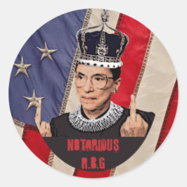 Notorious R.B.G. Runder Aufkleber