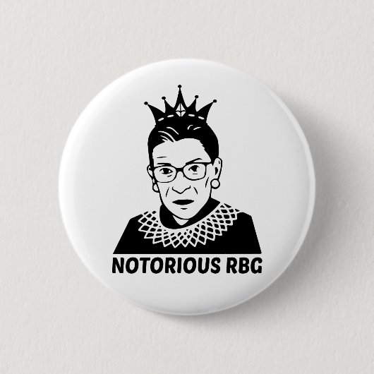 Notorious RBG BLACK - Ruth Bader Ginsburg Button (Vorderseite)